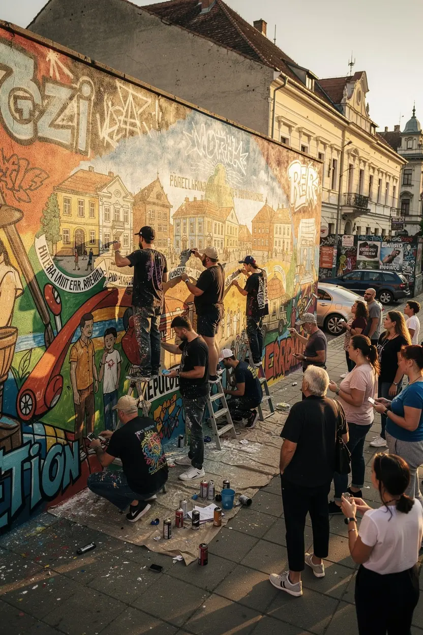 Tineret implicat în participarea civică locală.